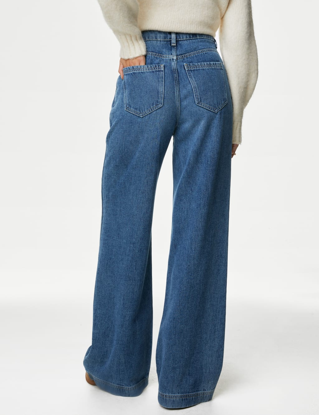 Lyocell™ Rich High Waisted Wide Leg Jeans Per Una M&S
