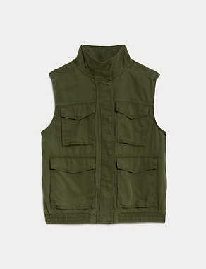 Lyocell™ Rich Lightweight Utility Gilet Image 2 of 6