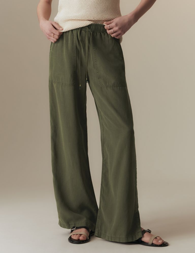 Lyocell Rich Elasticated Waist Trousers 3 of 5