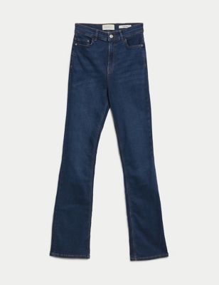 Lyocell Rich High Waisted Slim Flare Jeans Image 2 of 6