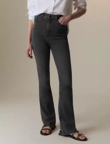Lyocell Rich High Waisted Slim Flare Jeans 5 of 7
