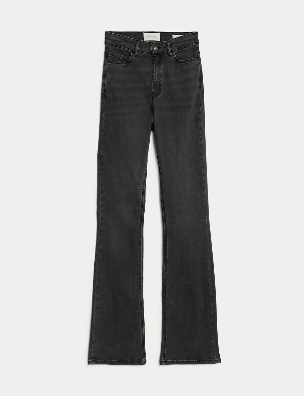 Lyocell Rich High Waisted Slim Flare Jeans 1 of 7