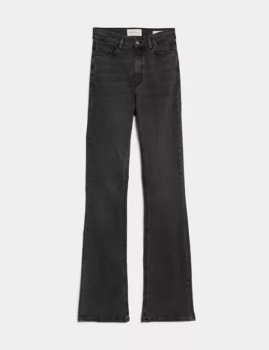 Lyocell Rich High Waisted Slim Flare Jeans 3 of 7