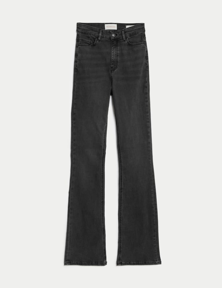 Dark Indigo Kick Flare Jeans by Sosandar