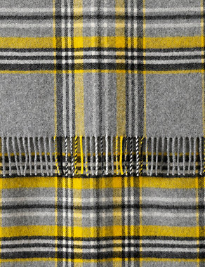MOON Graphite Checked Throw Image 2 of 4