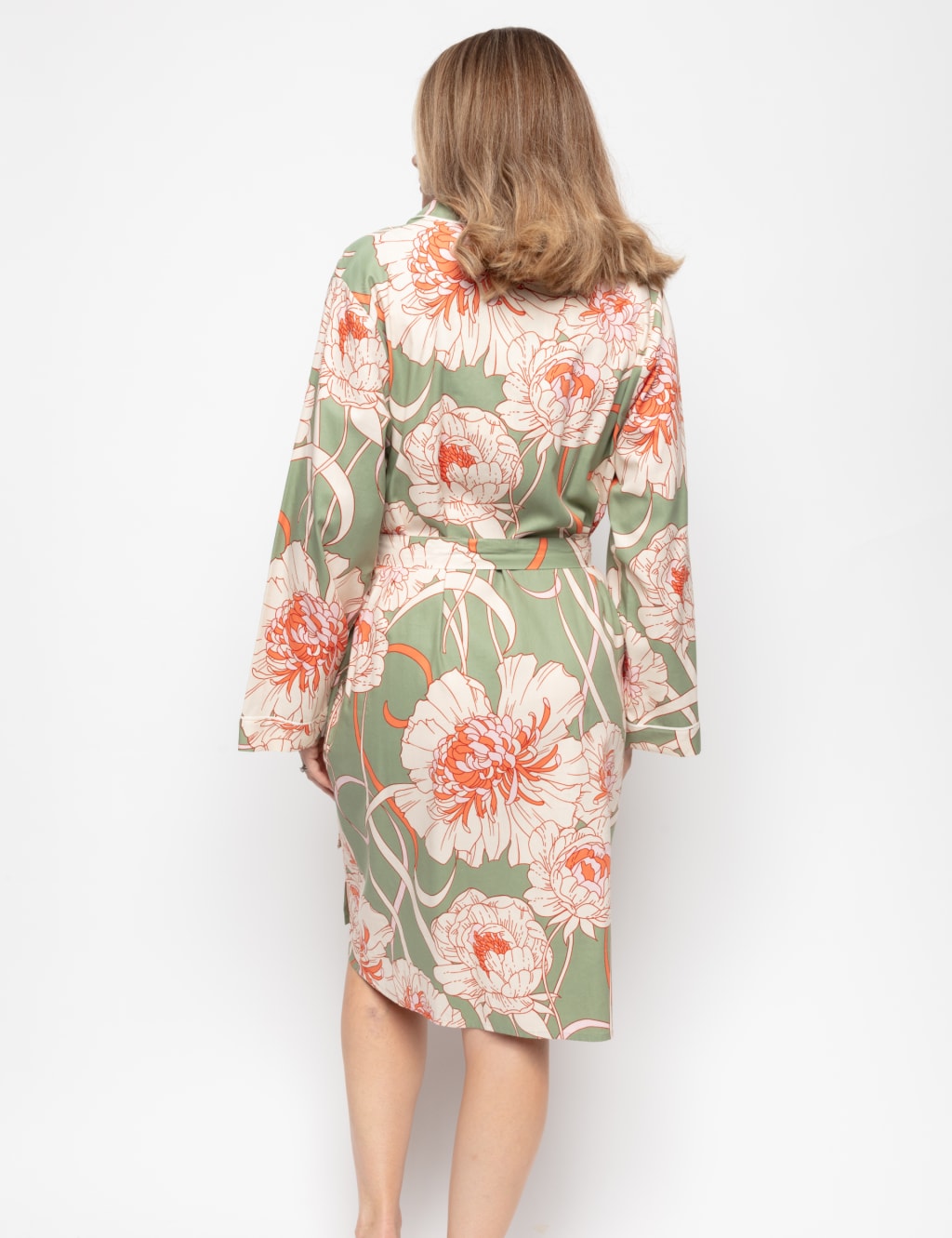 Cotton Modal Floral Print Dressing Gown image 2
