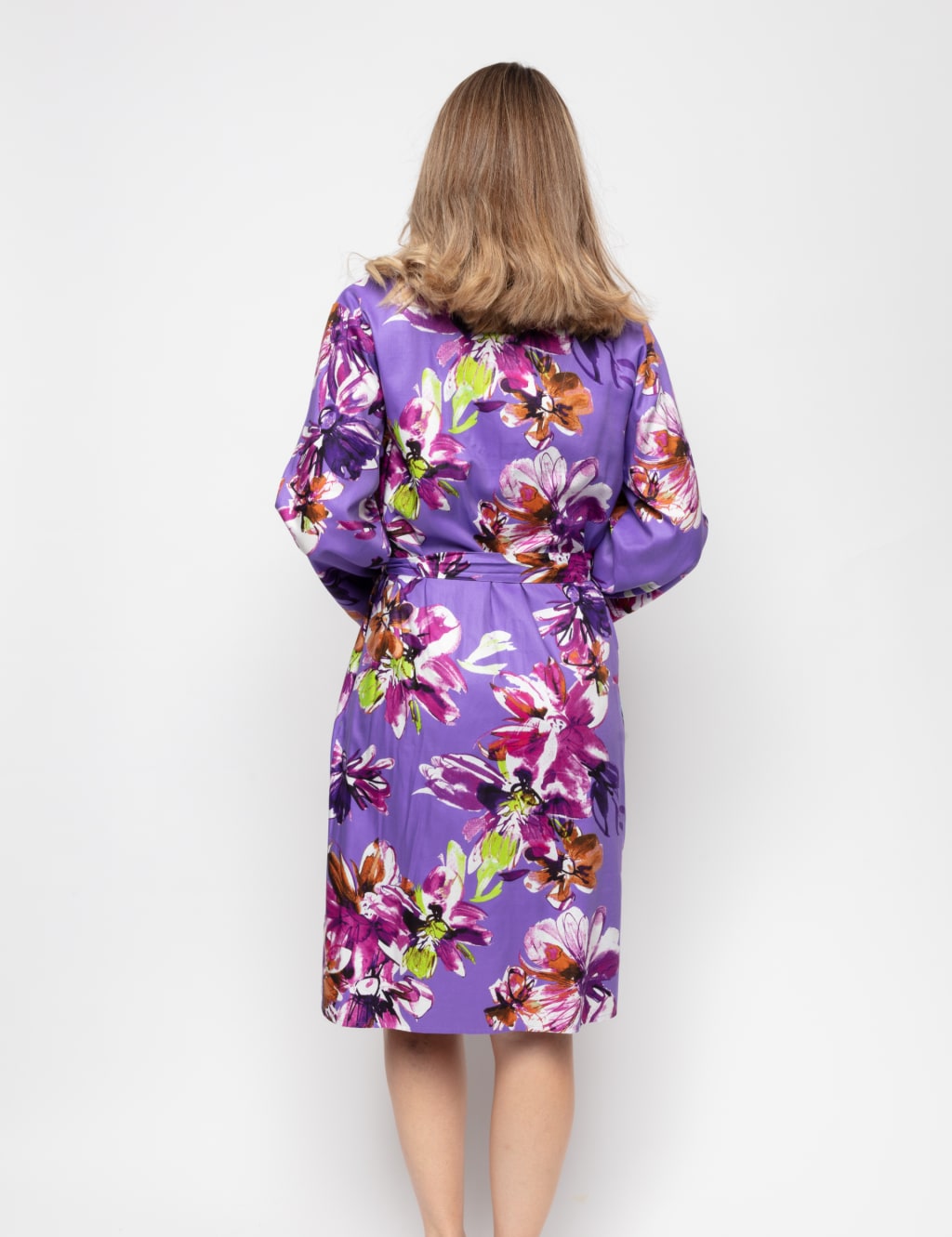 Cotton Modal Floral Short Dressing Gown image 2