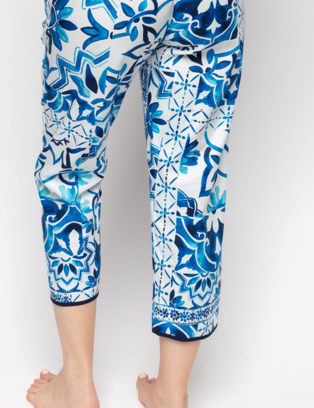 Cotton Modal Printed Cropped Pyjama Bottoms image 2
