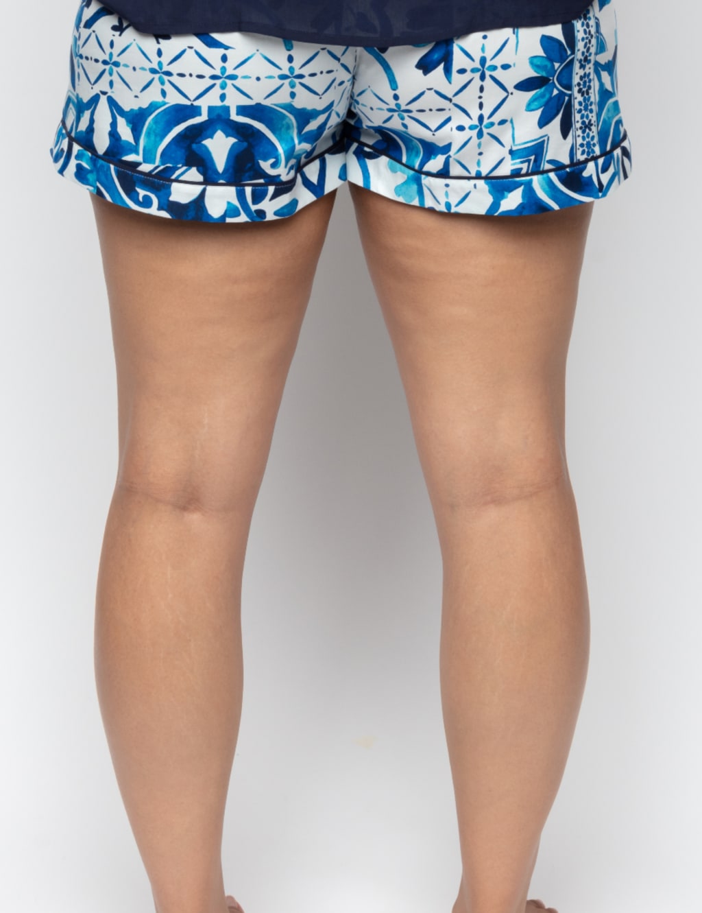 Cotton Modal Tile Print Pyjama Shorts image 2