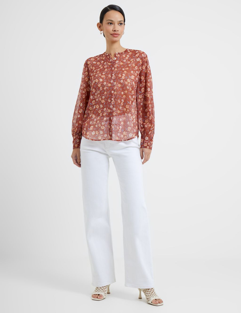 Sheer Floral Relaxed Shirt image 2