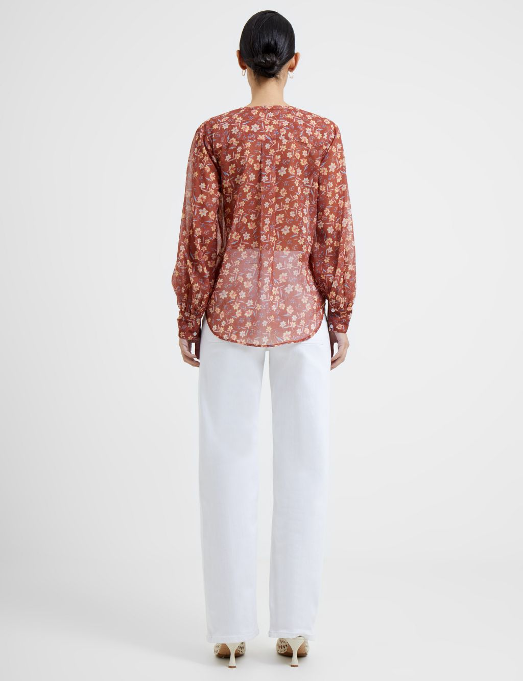 Sheer Floral Relaxed Shirt image 3