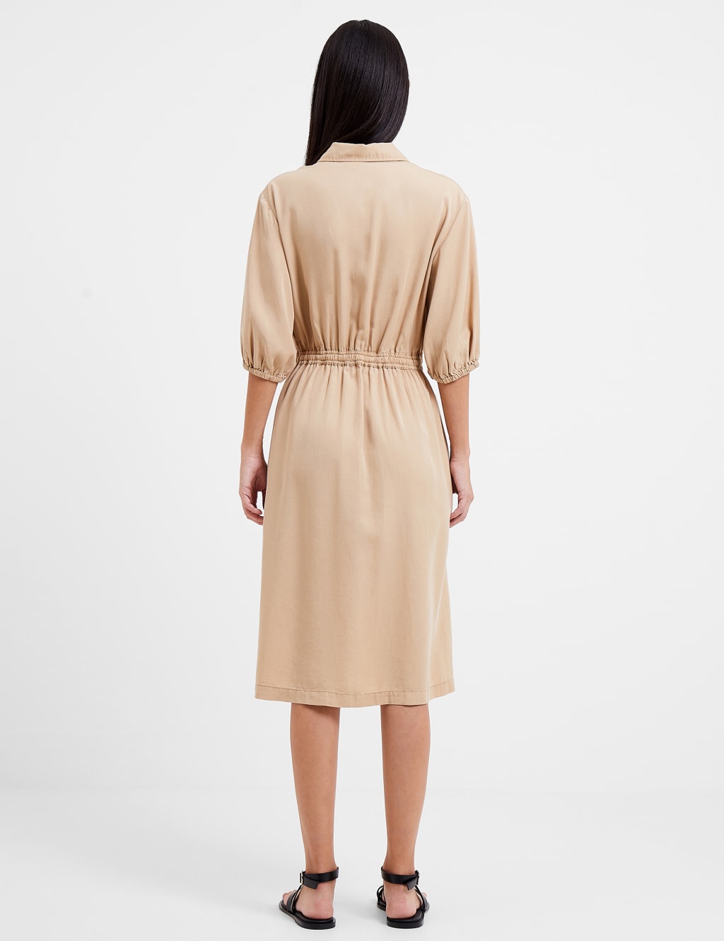 Pure Tencel™ Tie Waist Shirt Dress image 3