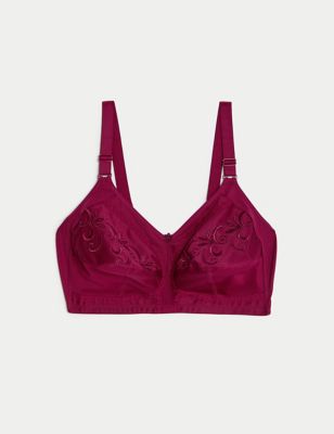 MARKS & SPENCER Total Support Embroidered Full Cup Bra B-G T338020ABRIGHT  CORAL (40C) Women Everyday Non Padded Bra - Buy MARKS & SPENCER Total  Support Embroidered Full Cup Bra B-G T338020ABRIGHT CORAL (