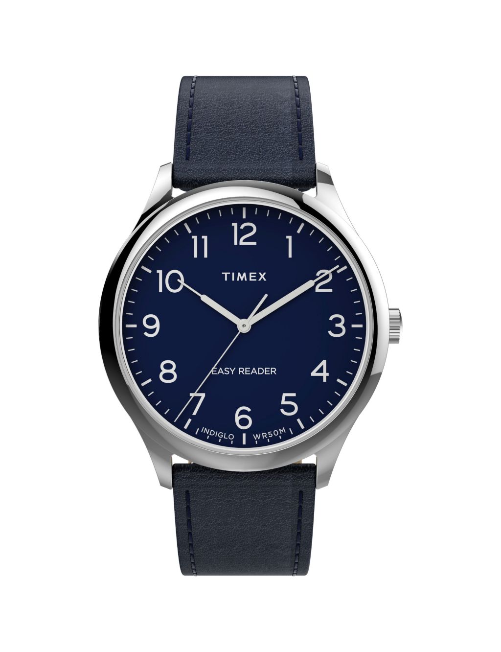 Timex Essential Collection Blue Leather Watch image 1