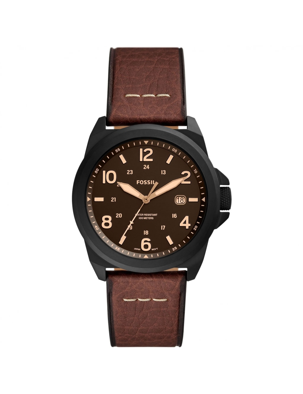Fossil Bronson Brown Leather Watch image 1