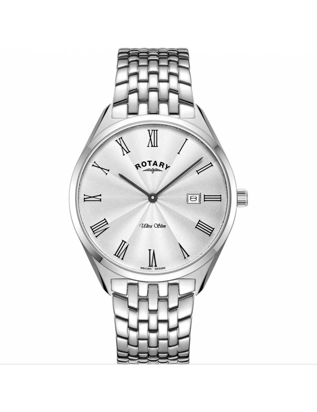 Rotary Ultra Slim Stainless Steel Watch image 1