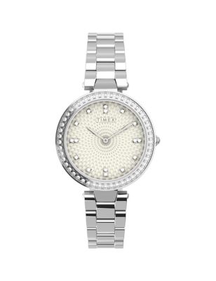 Womens Timex City Collection Silver Watch, Silver