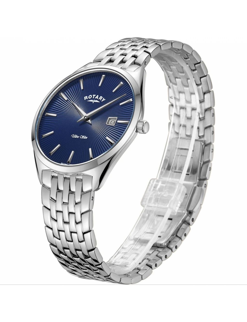 Rotary Ultra Slim Stainless Steel Watch image 2