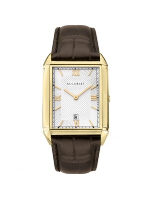 Accurist Brown Leather Watch | Accurist | M&S