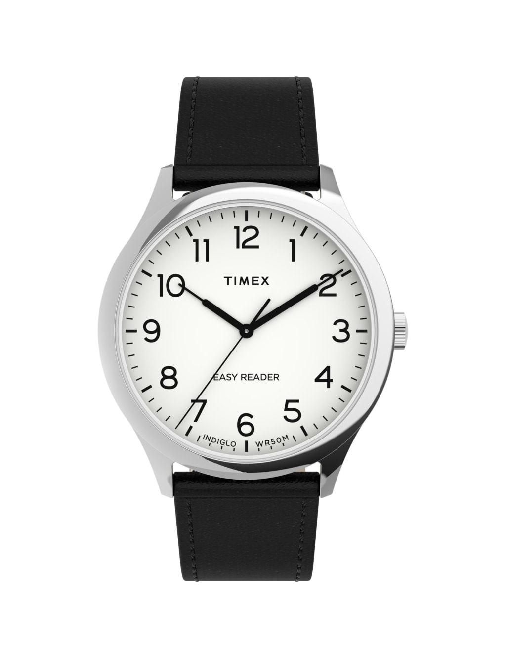Timex Essential Black Leather Watch image 1