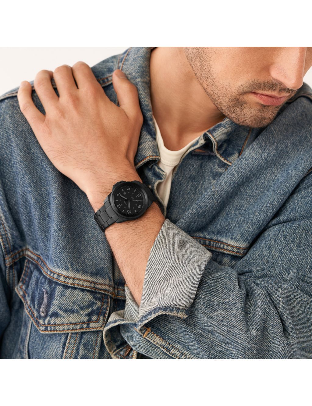 Fossil Bronson Black Stainless Steel Watch image 3