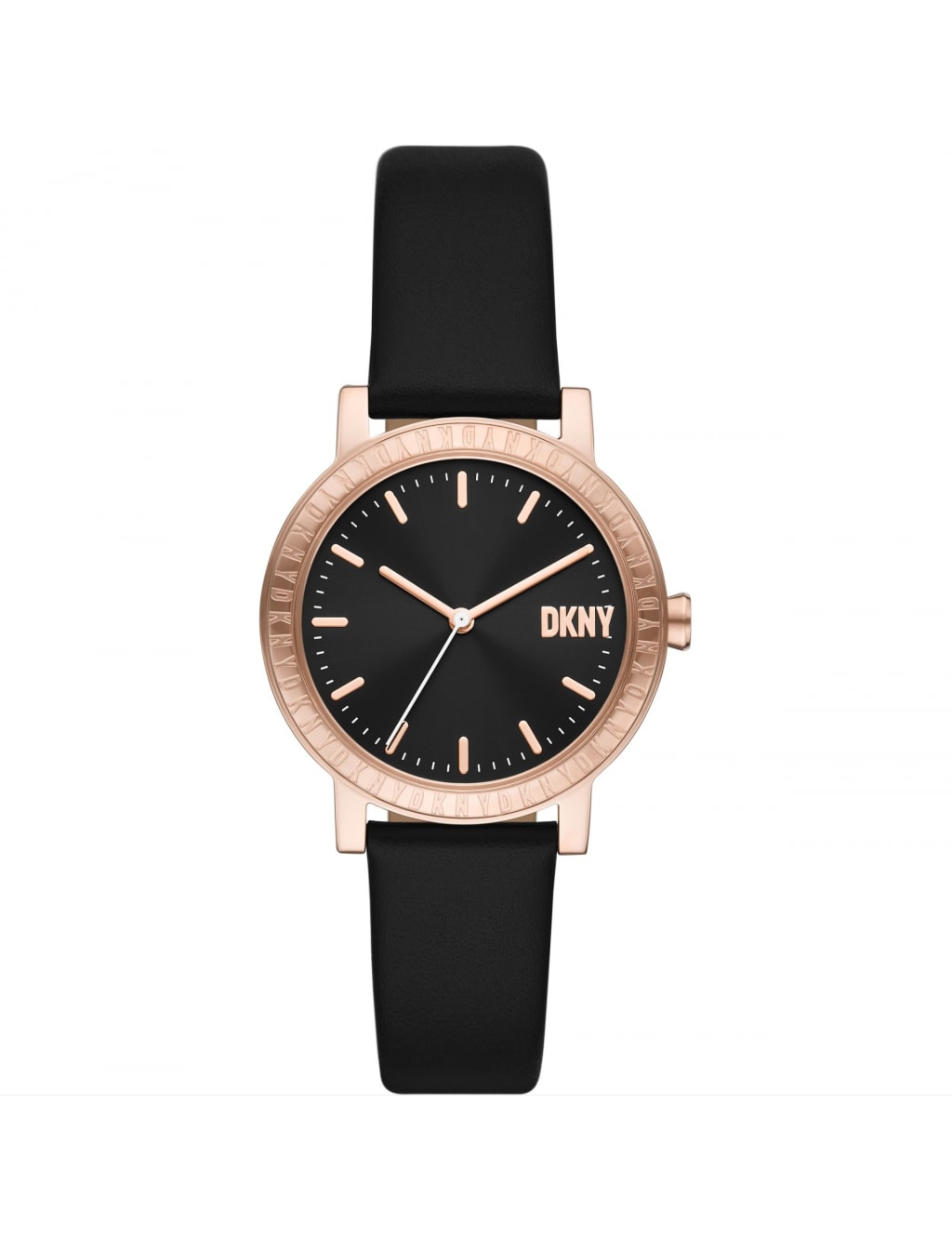 DKNY 7th Avenue Black Leather Watch image 1