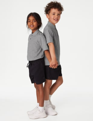 3pk Unisex Stain Resist School Polo Shirts (2-18 Yrs)