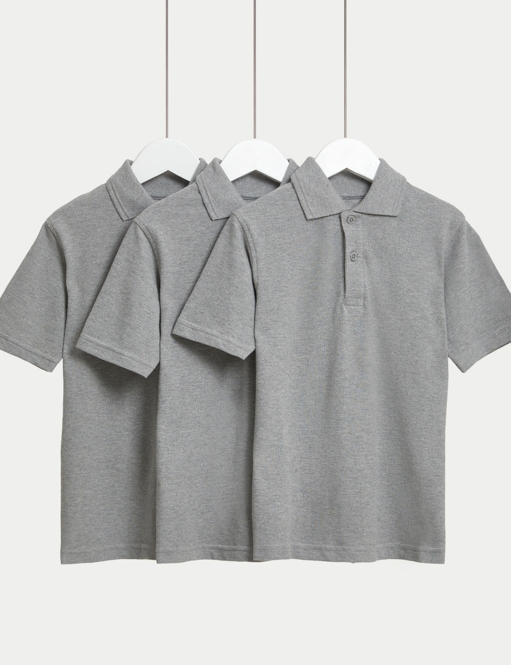 3pk Unisex Stain Resist School Polo Shirts (2-18 Yrs)