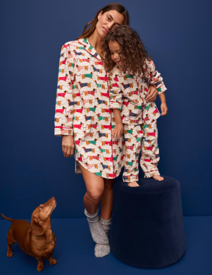 Christmas pyjamas family online and dog