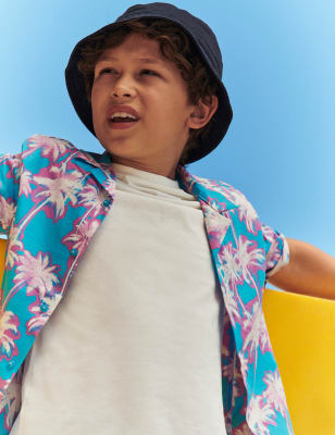 

Boys M&S Collection 2pc Cotton Rich Printed Shirt & T-Shirt Set (6-16 Yrs) - Blue Mix, Blue Mix