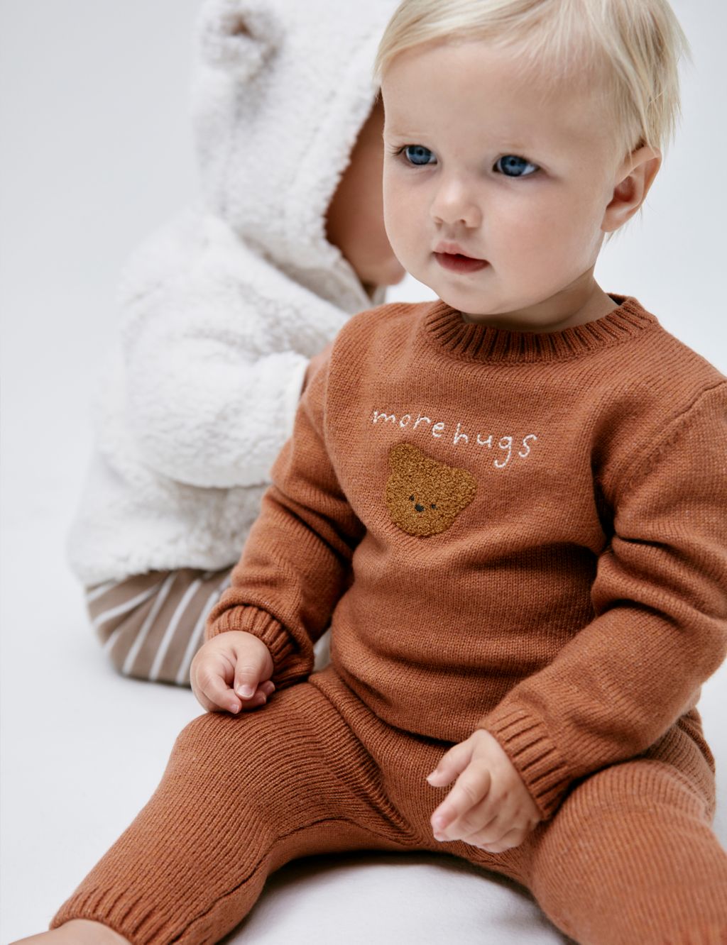 2pc Cotton Rich Knitted Bear Outfit (7lbs-1 Yr) image 3