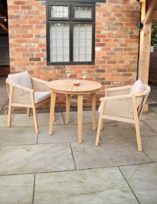 Royalcraft Roma 2 Seater Bistro Table & Chairs - Natural, Natural