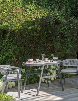 Kettler Cassis Balcony Table & Chairs - Grey, Grey