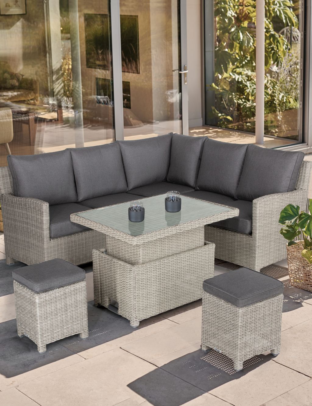 Palma 6 Seater Garden Lounge Set With Rising Table