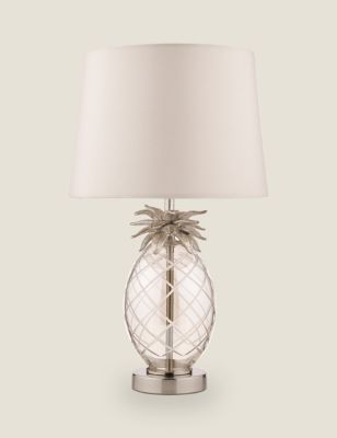 Laura Ashley Pineapple Glass Table Lamp - Champagne, Champagne