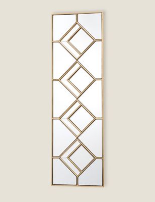 Dar Kipton Rectangular Hanging Wall Mirror - Gold, Gold