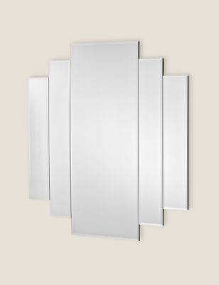 Dar Odeon Rectangular Wall Mirror - Silver, Silver