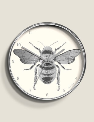 

Jones Clocks Academy Bee Wall Clock - Silver, Silver