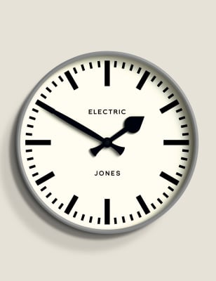 

Jones Clocks Railway Wall Clock - Grey, Grey