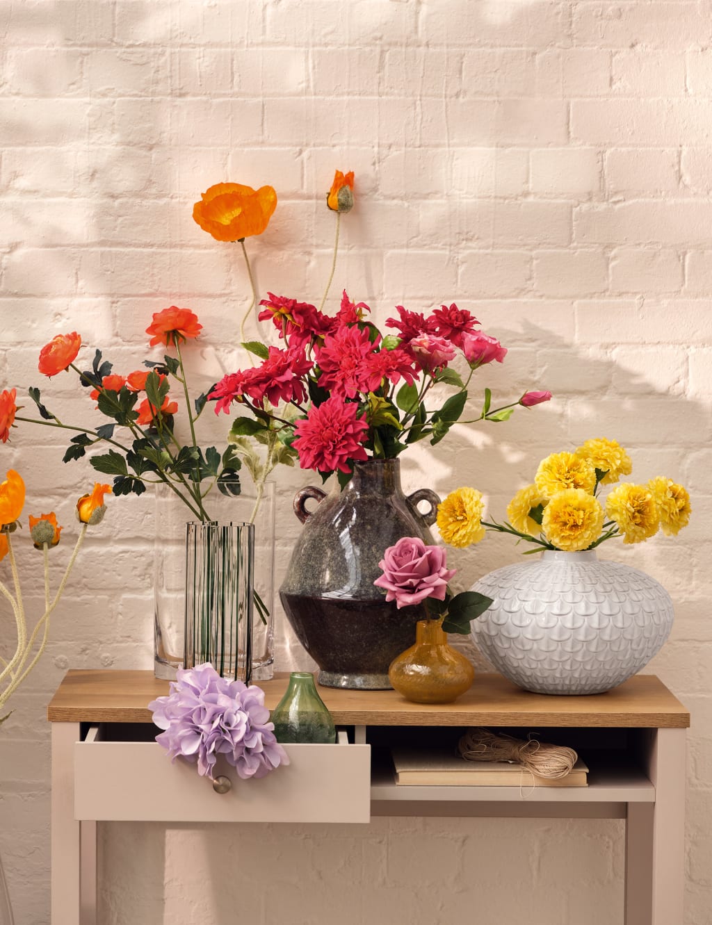 Set of 2 Artificial Real Touch Dahlia Stems image 3