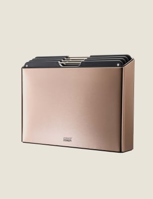 

Joseph Joseph Juego de 4 tablas de cortar tamaño folio de acero - Rosa Claro, Rosa Claro