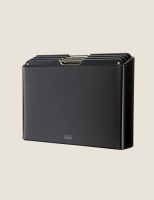 

Joseph Joseph 4-teiliges Schneidbrett-Set „Folio“ aus Stahl - Black, Black