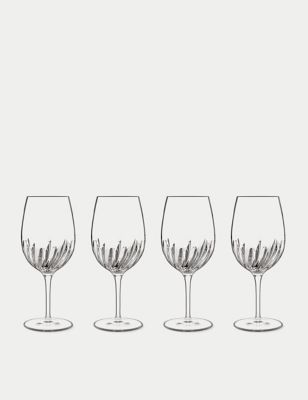 Luigi Bormioli Set of 4 Mixology Textured Wine & Spritz Glasses