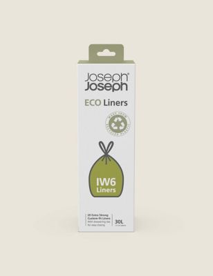 Joseph Joseph 20pk Eco Bin Liners 30l - Grey, Grey