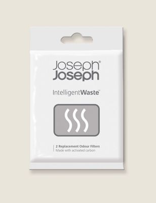 Joseph Joseph Set of 2 Bin Replacement Odour Filters - White, White