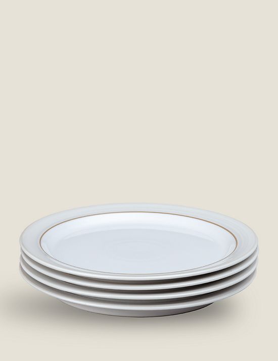 Set of 4 Natural Canvas Dinner Plates