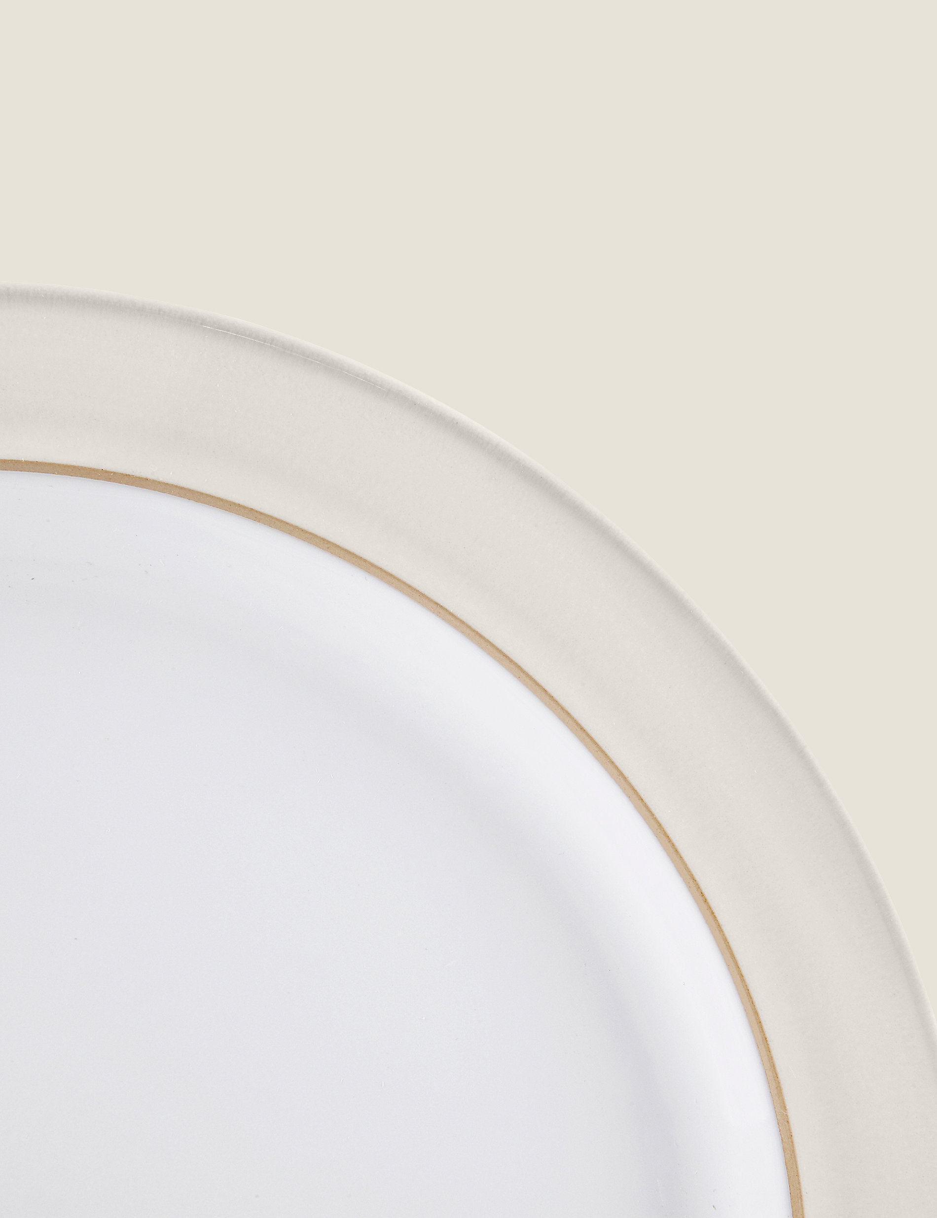 Set of 4 Natural Canvas Dinner Plates