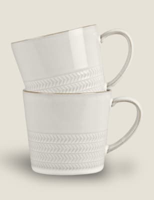 

Denby Set of 2 Natural Canvas Mugs, Natural