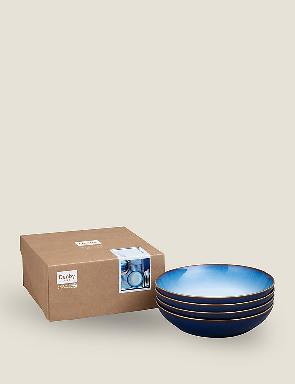 Set of 4 Blue Haze Pasta Bowls - LV