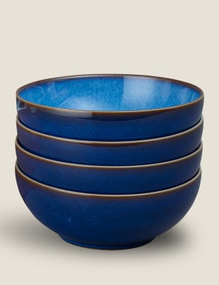 

Denby Set of 4 Blue Haze Cereal Bowls, Blue